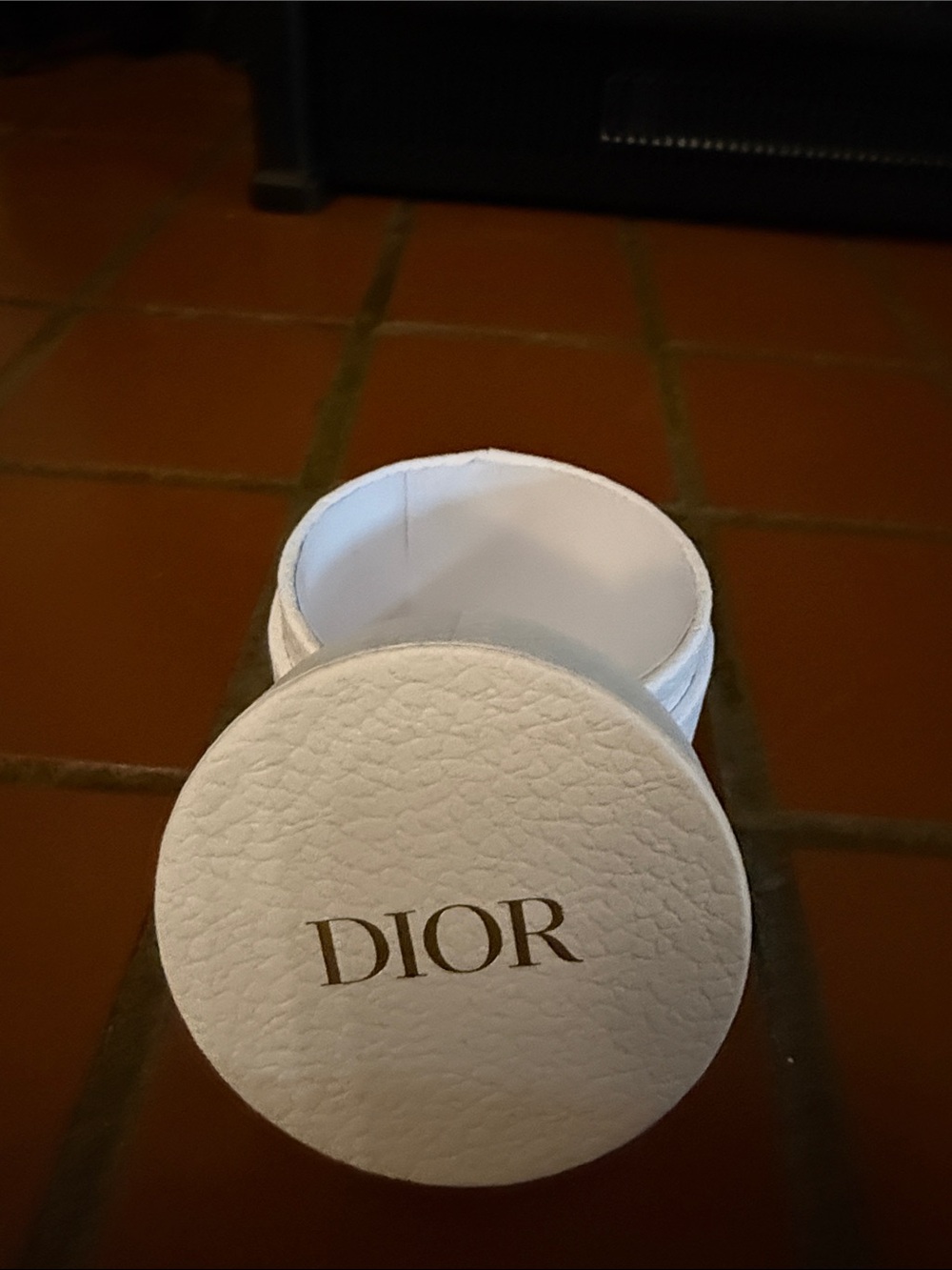 Dior White Round Mitzah Case